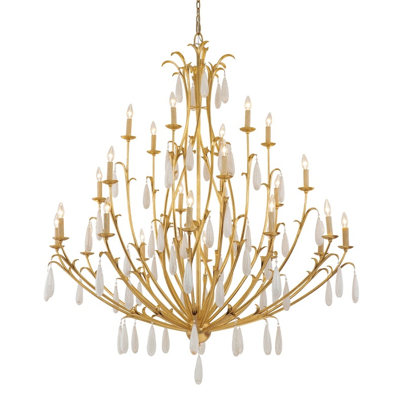 Corbett Lighting 293-724-GL Prosecco 24 Light Chandelier Gold Leaf