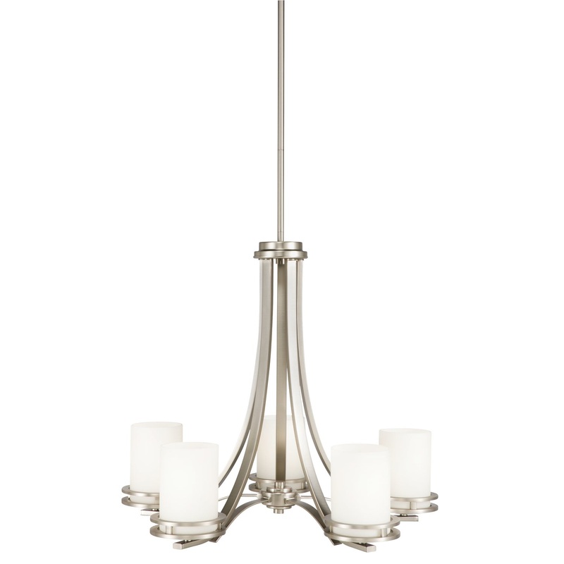 Kichler 1672NI Five Light Chandelier, Brushed Nickel