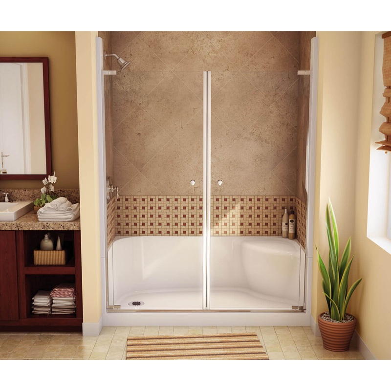 MAAX 145039-000-002-583 SPS 3060 AFR AcrylX Alcove Shower Base with Center Drain in White