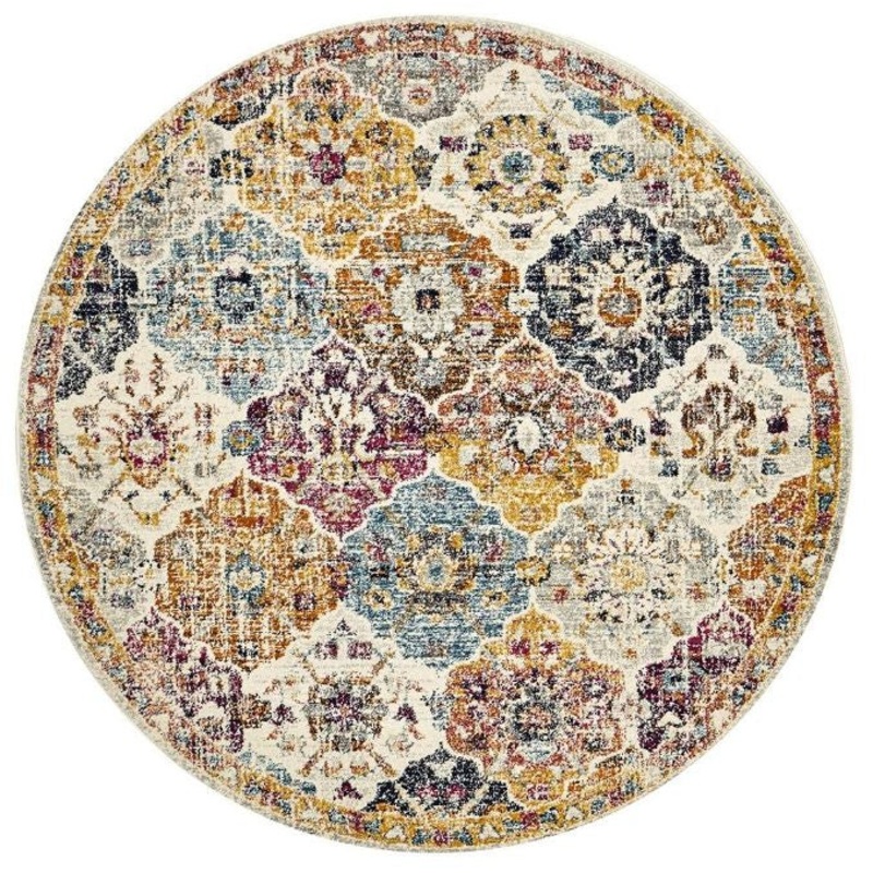 Museum 861 Rust Round by Rug Culture-200X200CM – ROUND