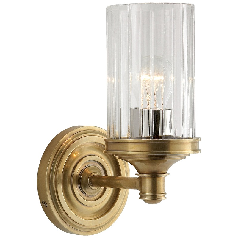 One Light Wall Sconce from the Ava Collection in Hand-Rubbed Antique Brass Finish by Visual Comfort Signature