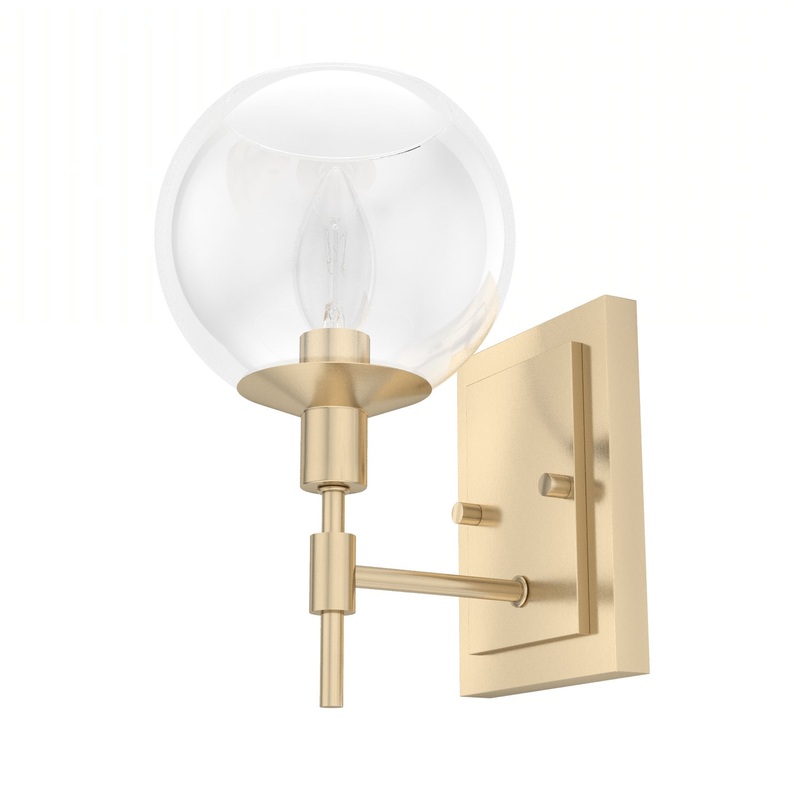 One Light Wall Sconce from the Xidane Collection in Alturas Gold Finish by Hunter