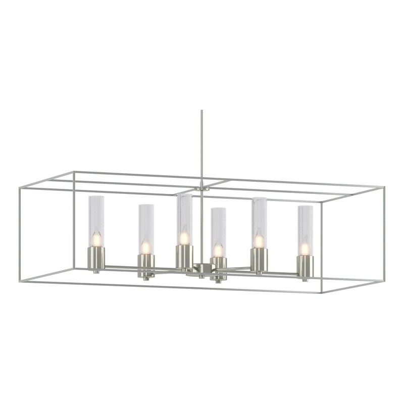 Portico Pendant Sterling Vintage Platinum Seeded Clear Glass (II)
