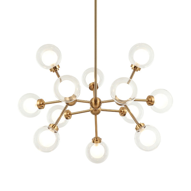 Solaris 12-Light Pendant Aged Gold Brass