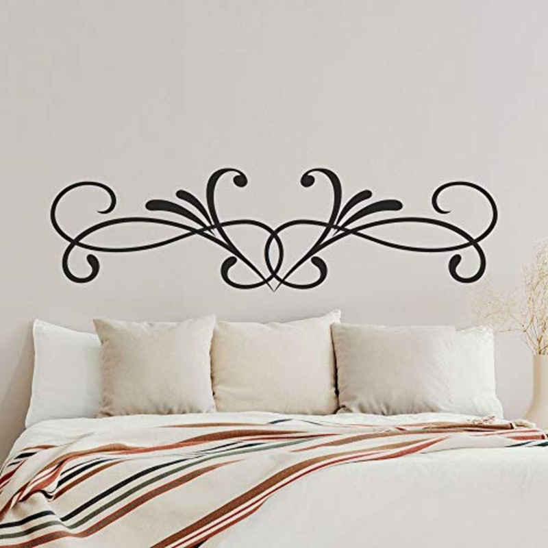 T-MK387 – Adesivi per testiera del letto, 39 x 140 cm, colore: Nero