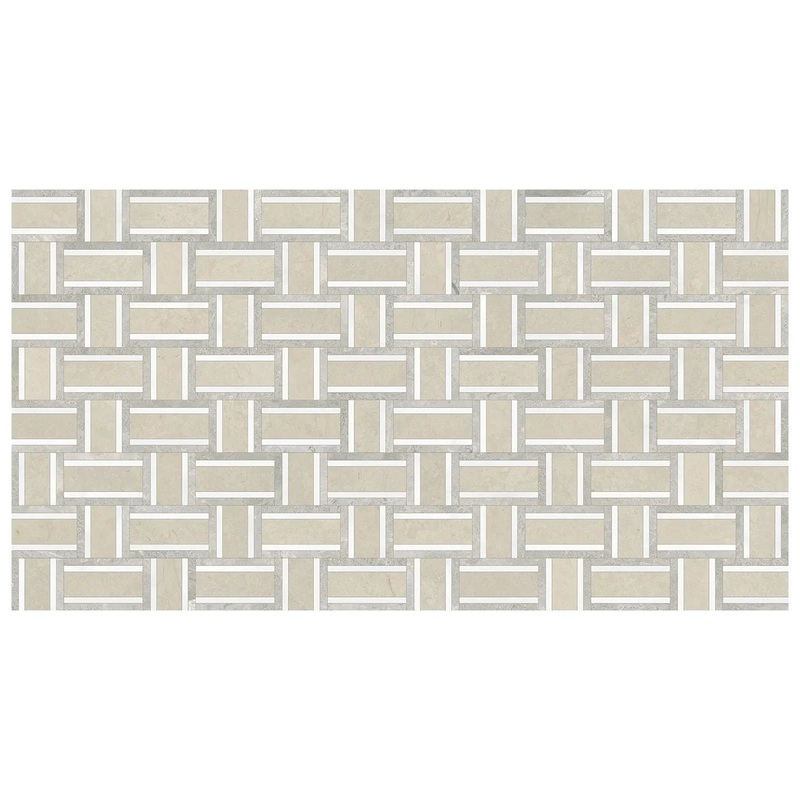 Utopio Cesto Clay Honed Natural Stone Waterjet Mosaic