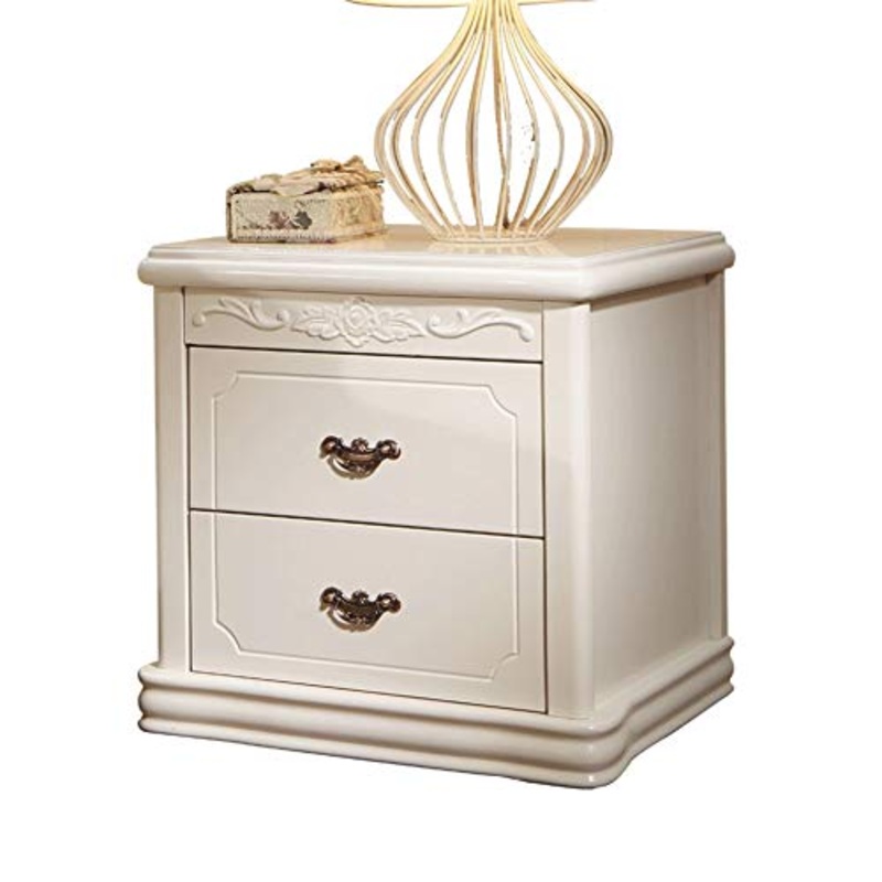 ZFB8B Comodini Tutto Semplice Solido Legno Comodino Europea Intagliato Quercia autonomo Bedside Bagagli Piccolo Comodino Locker 1PCS