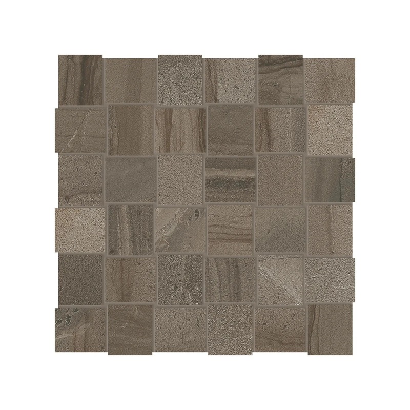 2″ x 2″ Basketweave Amelia Matte Earth 36 Piece Porcelain Mosaics. 1 Sheet = .97 Sq. Ft. (69-076) 2″ x
