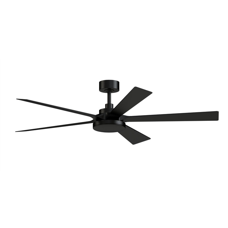 64″Ceiling Fan from the TorchAire 64 Collection in Black Finish by Fanimation
