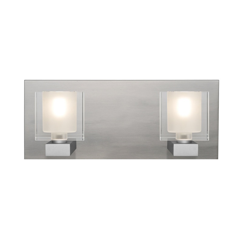Besa 2WF-BOLOFR-SN Bolo Two Light Vanity Satin Nickel