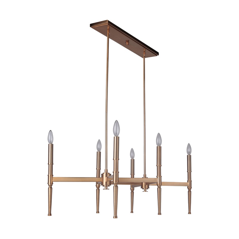 Craftmade 44626-SB Ella Six Light Chandelier Satin Brass (Discontinued)