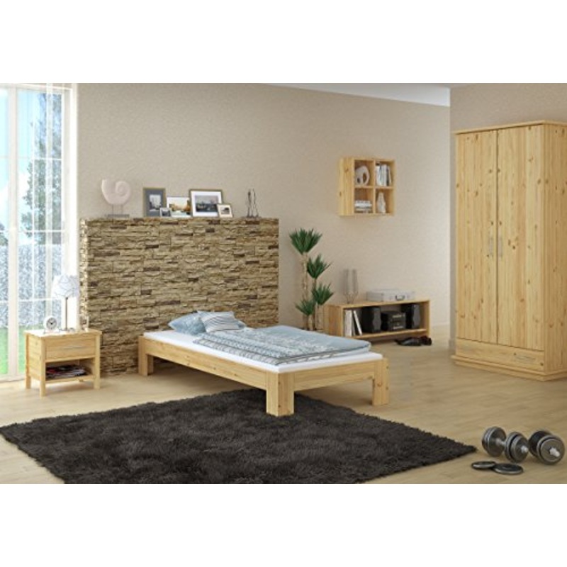 Erst-Holz Elegante futon in Pino massello Laccato 90×200 con doghe rigide 60.67-09
