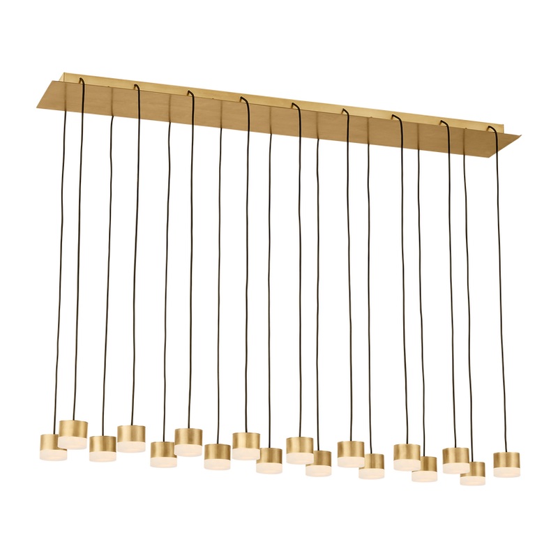 Gable Alabaster 18-Light Chandelier Hand Rubbed Antique Brass