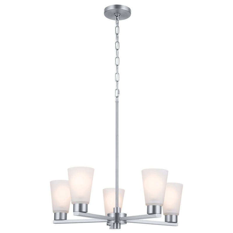 Kichler 52436NI Five Light Chandelier, Brushed Nickel