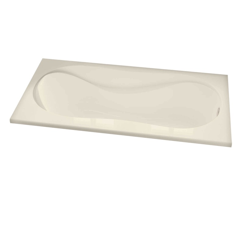 MAAX 102722-107-004 Cocoon 6032 Acrylic Drop-in End Drain Hydrosens Bathtub in Bone