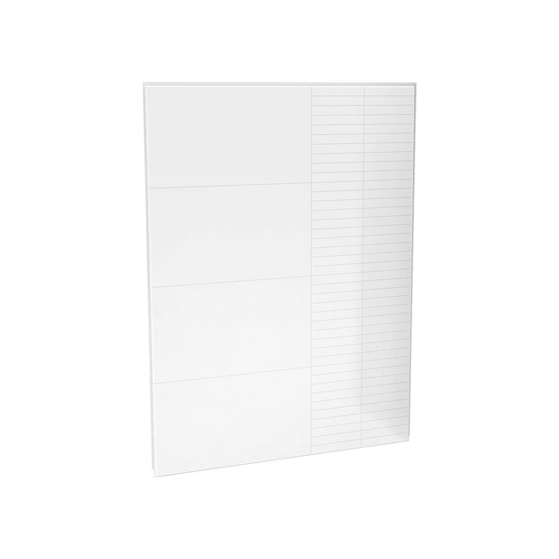 MAAX 103422-306-513 Utile 60 in. Composite Direct-to-Stud Back Wall in Erosion Bora white