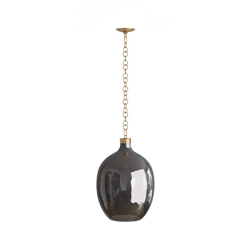 One Light Pendant from the Trost Collection in Flint Luster Finish by Arteriors
