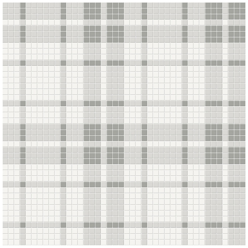 Soho Evening Blend Plaid Pattern Matte Porcelain Mosaics. 1 Sheet = 1.24 Sq. Ft.