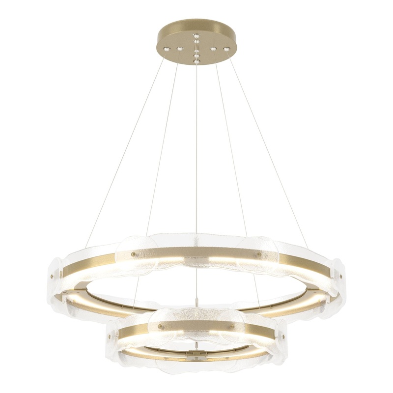 Solstice LED Tiered Pendant Modern Brass