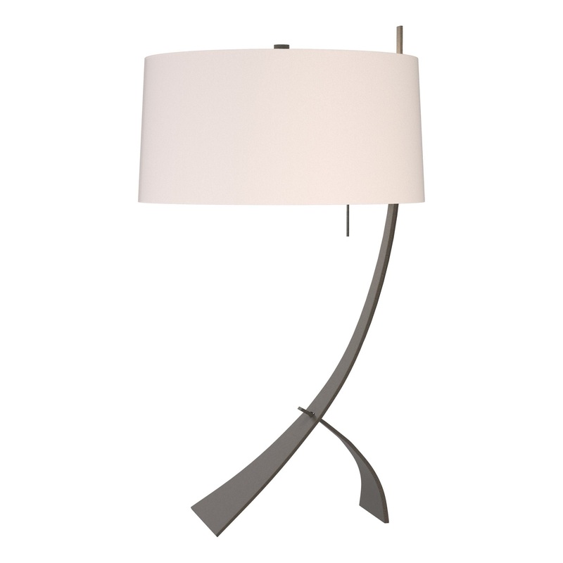 Stasis Table Lamp Dark Smoke Flax Shade (SE)