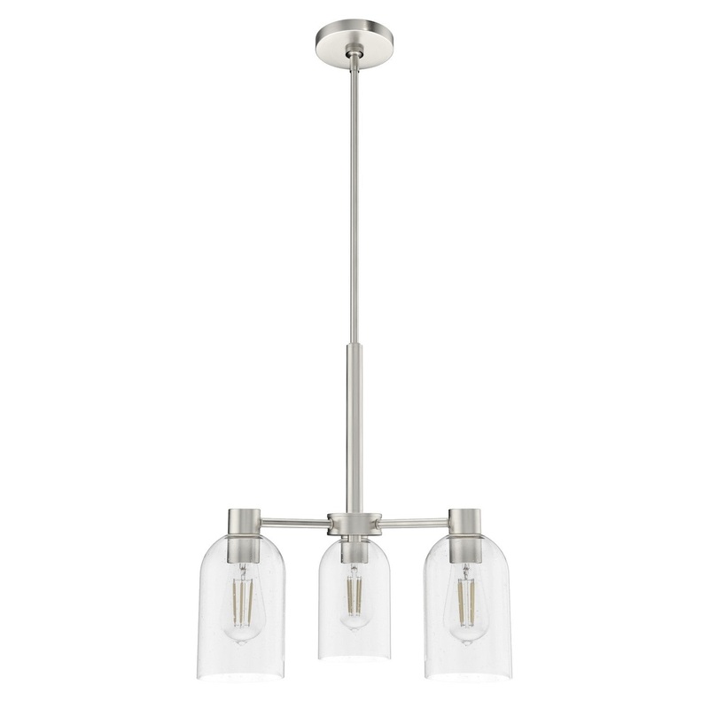 Three Light Chandelier from the Lochmeade Collection in Brushed Nickel Finish by Hunter