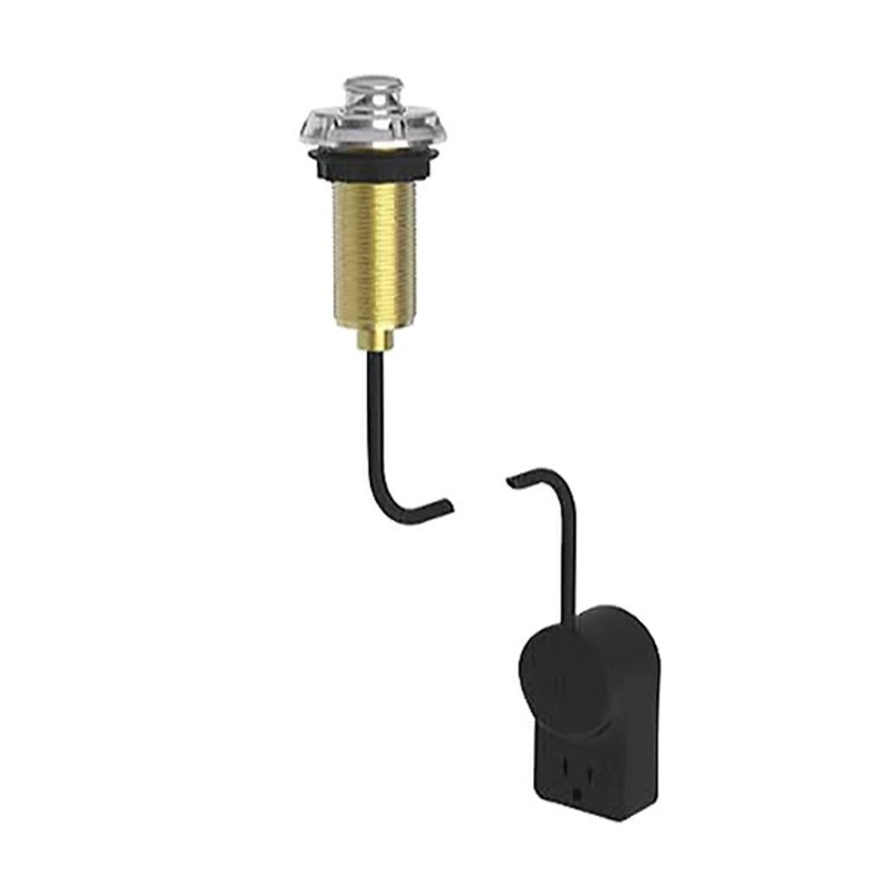 Air Activation Switch Duncan Disposer with Power Adapter Aged Brass