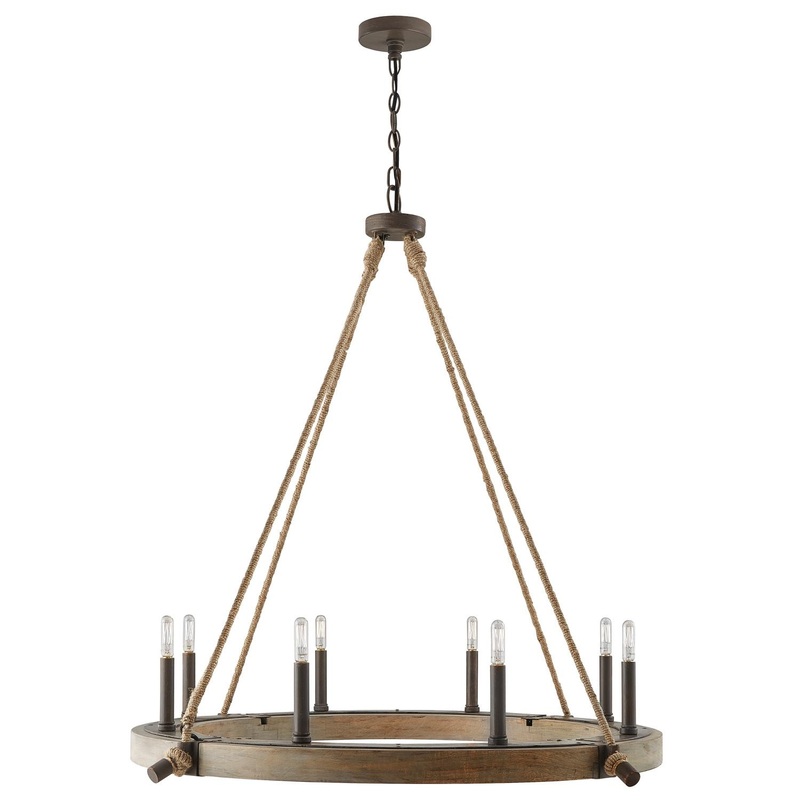 Capital Lighting 429681NG Tybee 8 Light Chandelier Nordic Grey