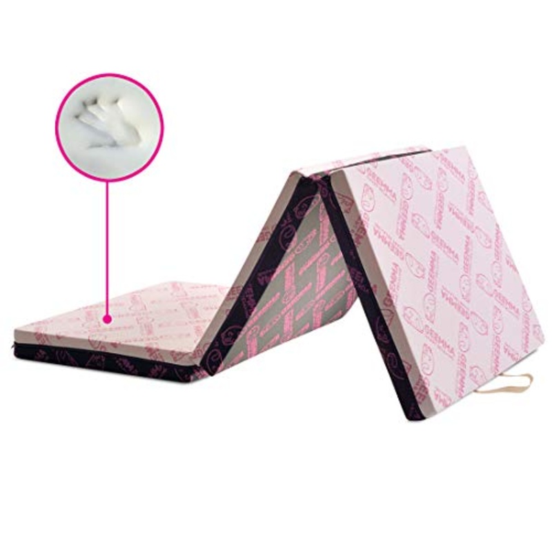 GEEMMA s.r.l. Materassino Futon MEMORY 80×200 Cm pieghevole Alto 11 Cm che piegandosi, diventa anche comoda seduta. Tessuto Anallergico sfoderabile e lavabile.