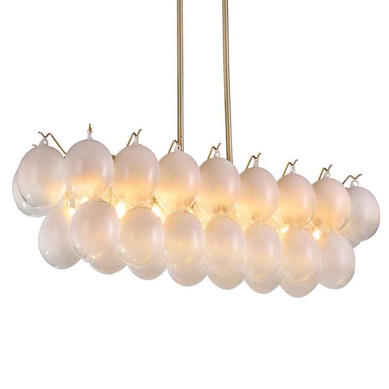 Globo Linear Chandelier – Ombre White / 15.00