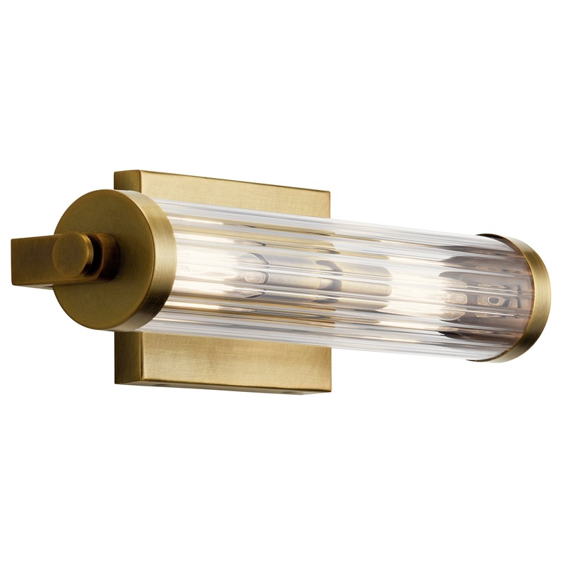 Kichler 45648NBR Two Light Wall Sconce, Natural Brass