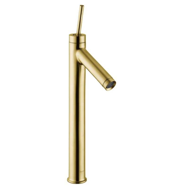Lavatory Faucet Starck 1 Joystick ADA Brushed Gold Optic 1.2 Gallons per Minute Rigid Less Drain 1 Hole 9-7/8 Inch
