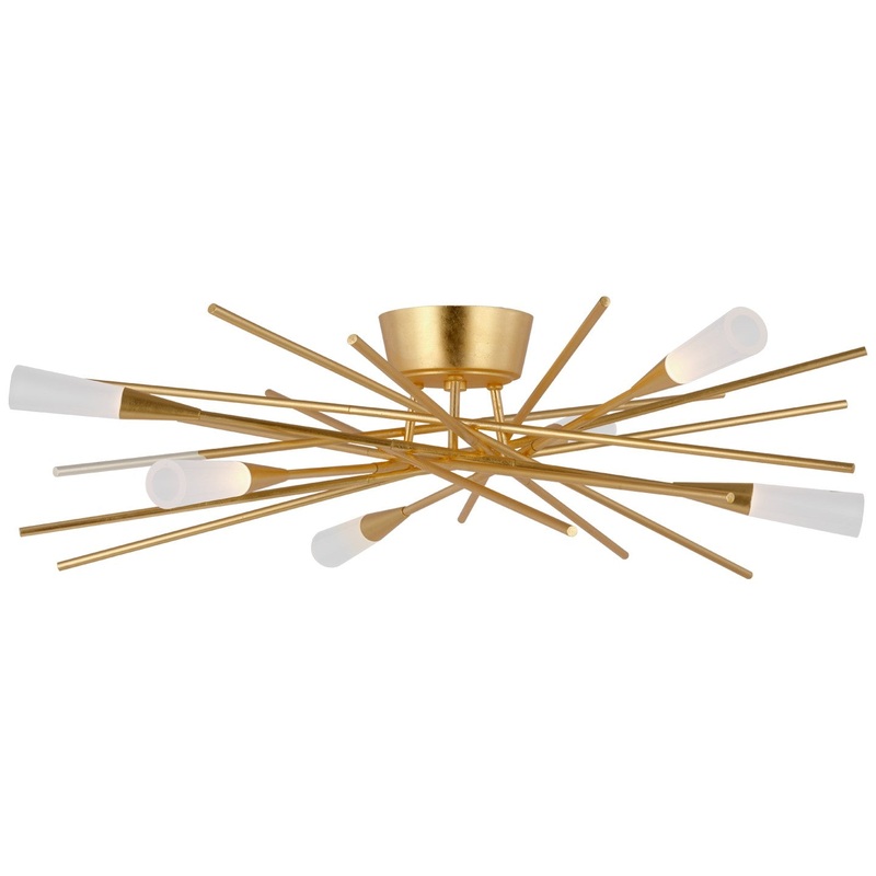 LED Flush Mount from the Stellar Collection in Gild Finish by Visual Comfort Signature