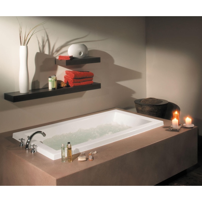 MAAX 102787-000-001-000 Aiiki 6636 Acrylic Drop-in End Drain Bathtub in White