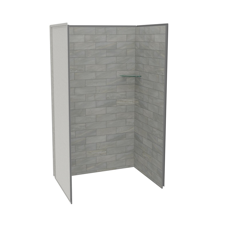 MAAX 107459-312-505 Utile 4832 Composite Direct-to-Stud Three-Piece Alcove Shower Wall Kit in Organik Clay