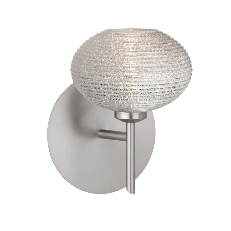 One Light Wall Sconce from the Lasso Collection in Satin Nickel Finish by Besa