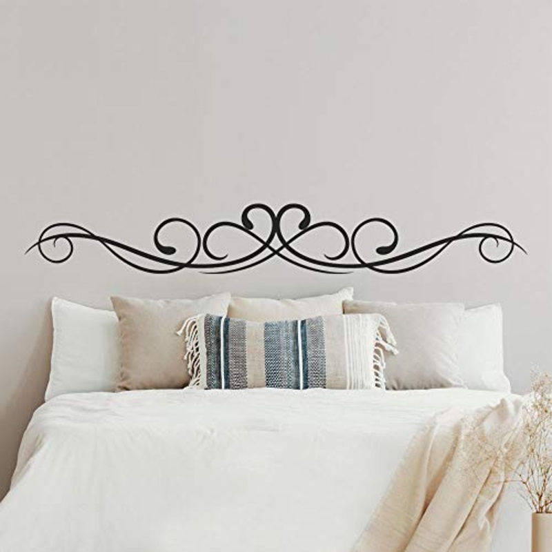 T-MK396 – Adesivi per testiera del letto, 20 x 140 cm, colore: Nero