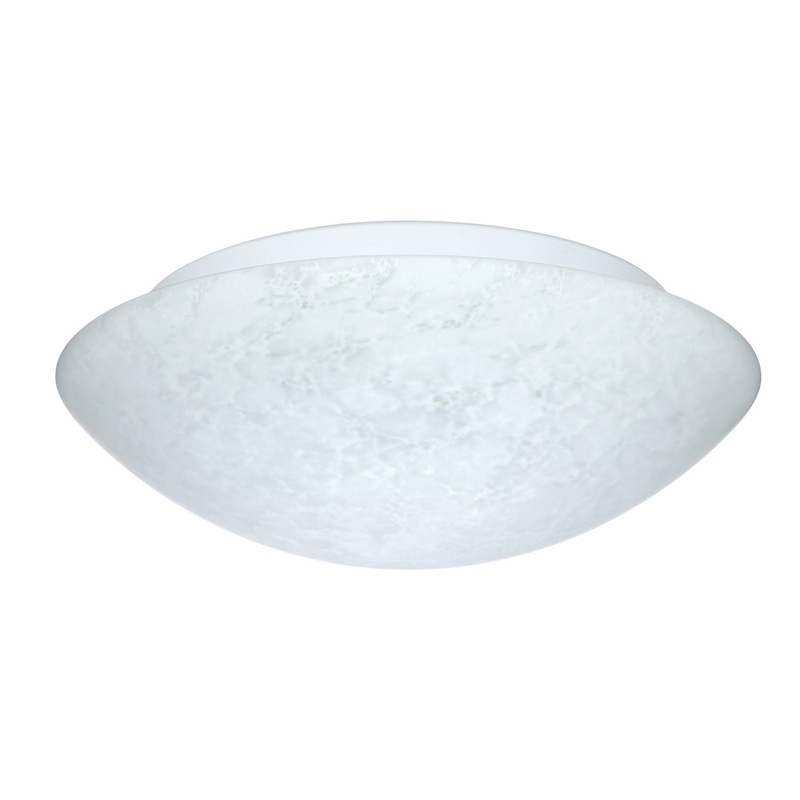 Three Light Ceiling Mount from the Nova Collection in Carrera Finish by Besa