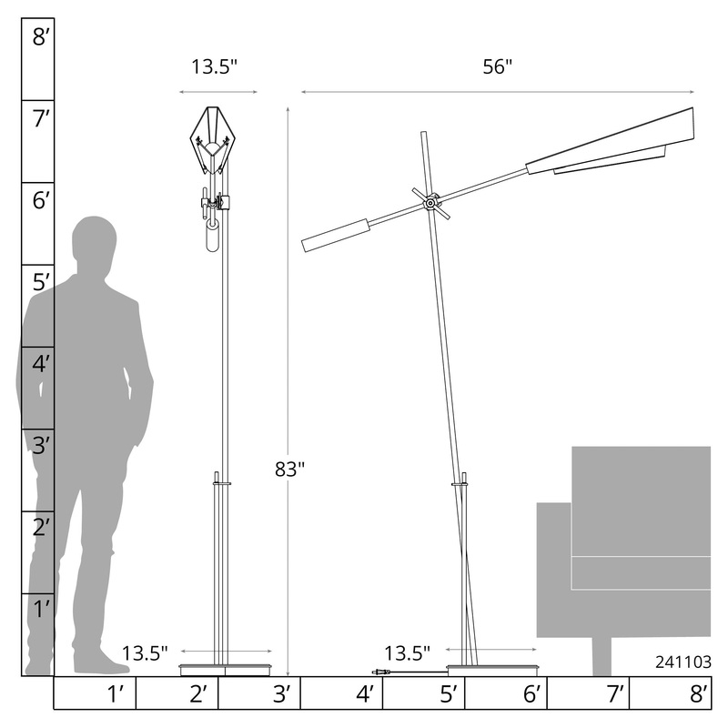 Vertex Floor Lamp Bronze Ink