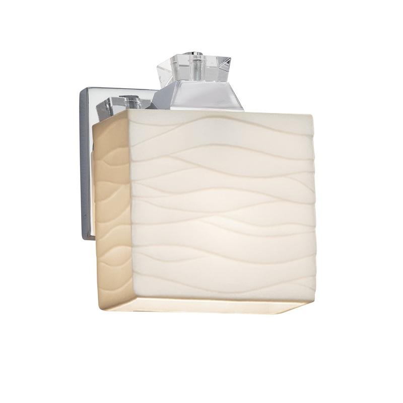 Wall Sconce from the Porcelina Collection in Polished Chrome Finish by Justice Designs
