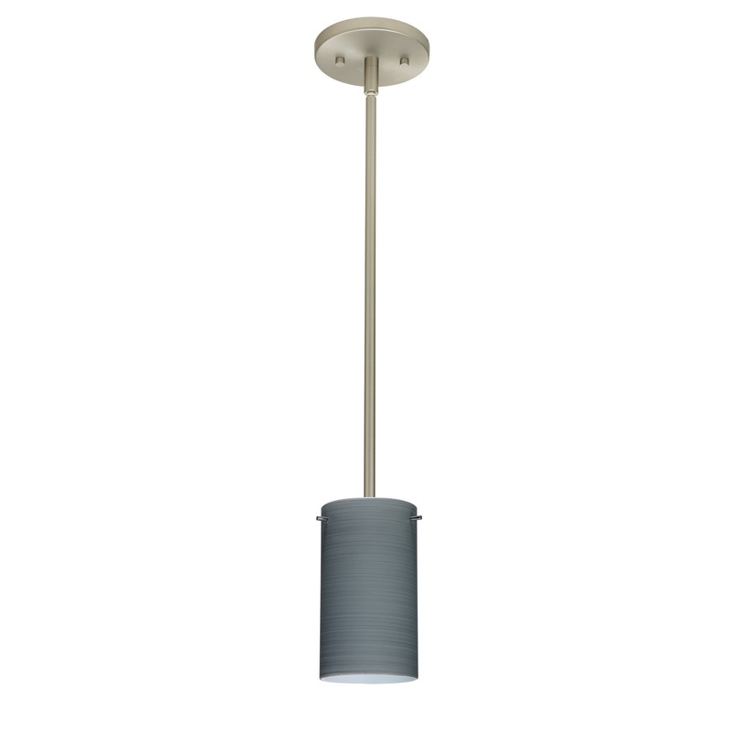 Besa 1TT-4404TN-HAL-SN Stilo One Light Pendant Satin Nickel