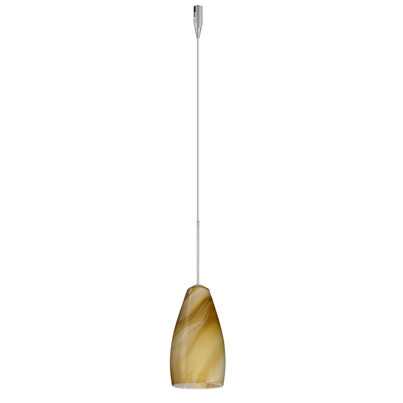 Besa RXP-7198HN-SN Karli One Light Pendant Satin Nickel