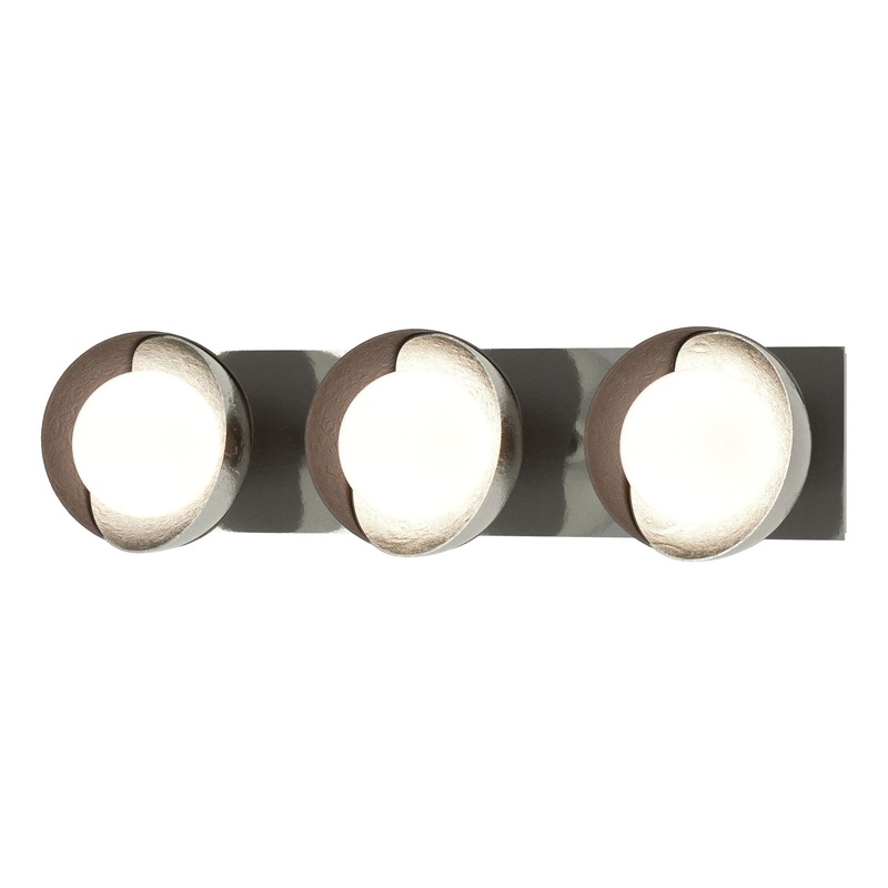 Brooklyn 3-Light Straight Double Shade Bath Sconce Sterling Oil Rubbed Bronze