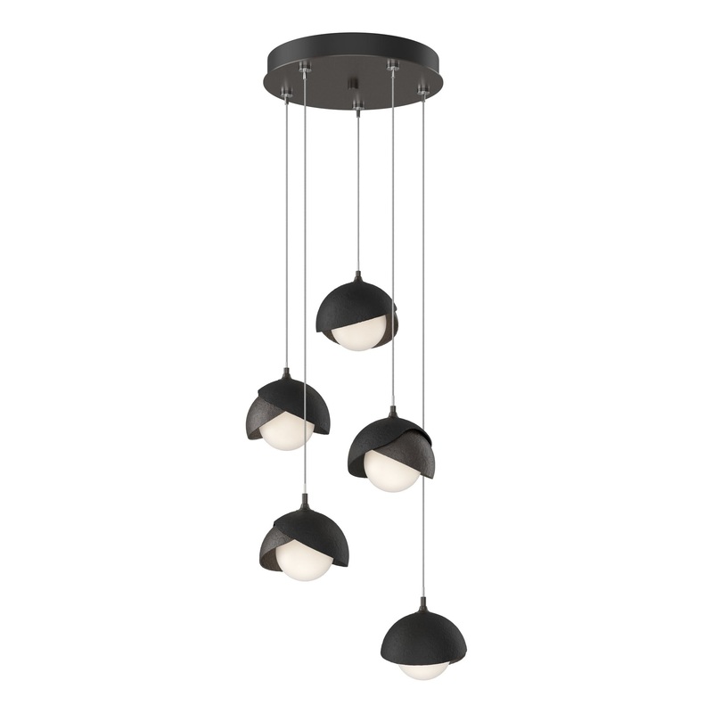 Brooklyn 5-Light Double Shade Pendant Oil Rubbed Bronze Black