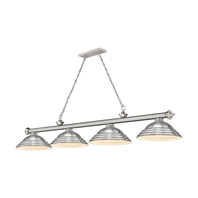 Cordon 4-Light Billiard Brushed Nickel Dome Brushed Nickel Steel