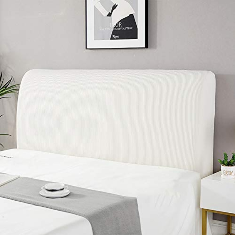 cover Copertura Testiera Letto, Copri Testata Letto Matrimoniale Singolo Elastica per Letto Fodera Protezione Elastico all-Inclusive Coperchio Testata Letto Light Beige 180-200cm
