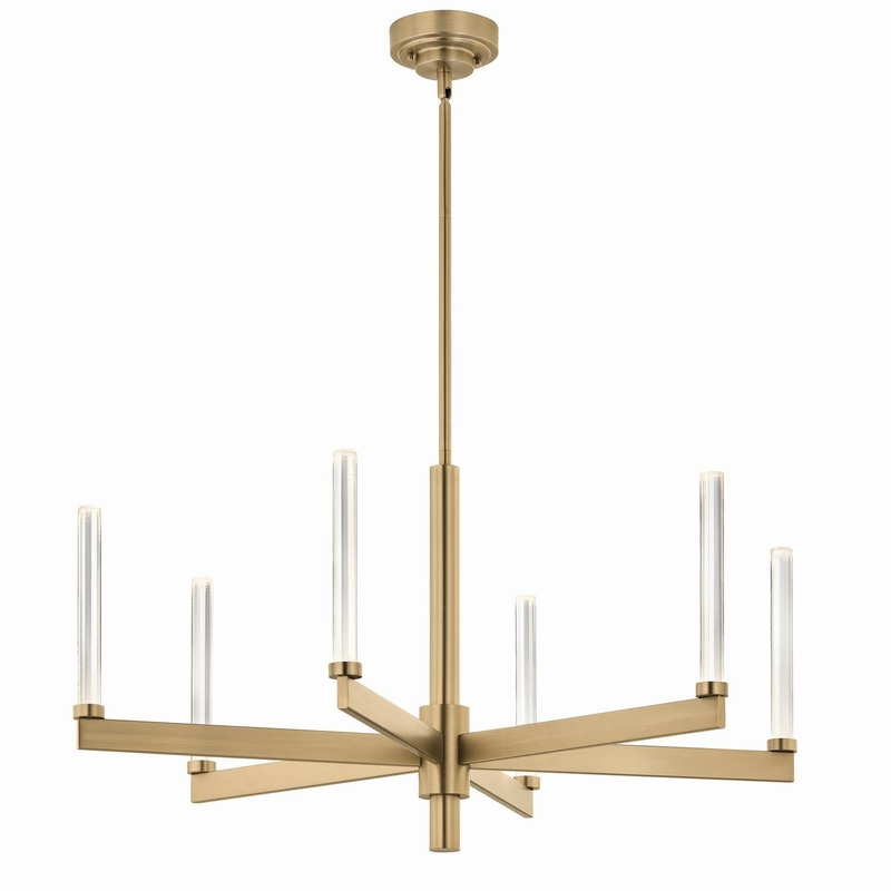 LED Chandelier from the Sycara Collection in Champagne Bronze Finish by Kichler