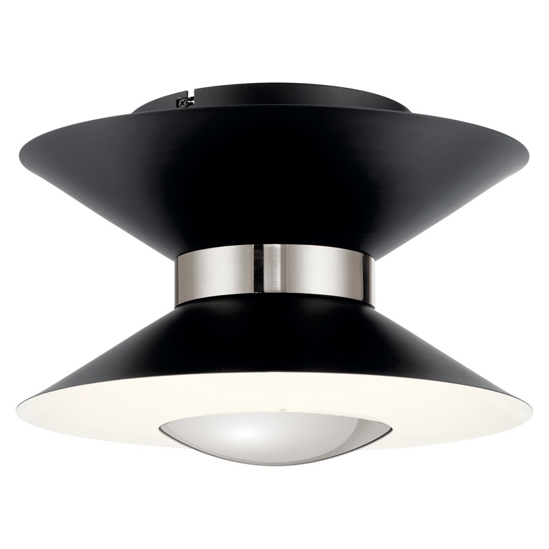 LED Semi Flush Mount from the Kordan Collection in Matte Black Finish by Kichler