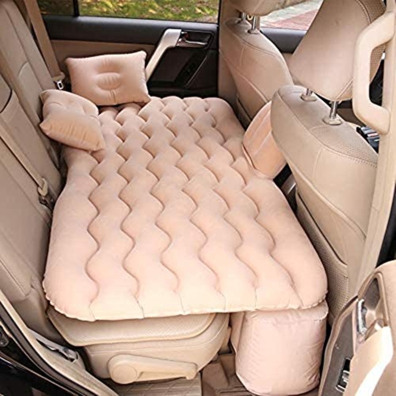 Lettino da Viaggio Auto Gonfiabile Letto montata su Veicolo Letto Gonfiabile Auto Materasso Gonfiabile Universal Car Rear affollamento del Cuscino d’Aria da Viaggio Bed 5-12 (Color : Yellow)