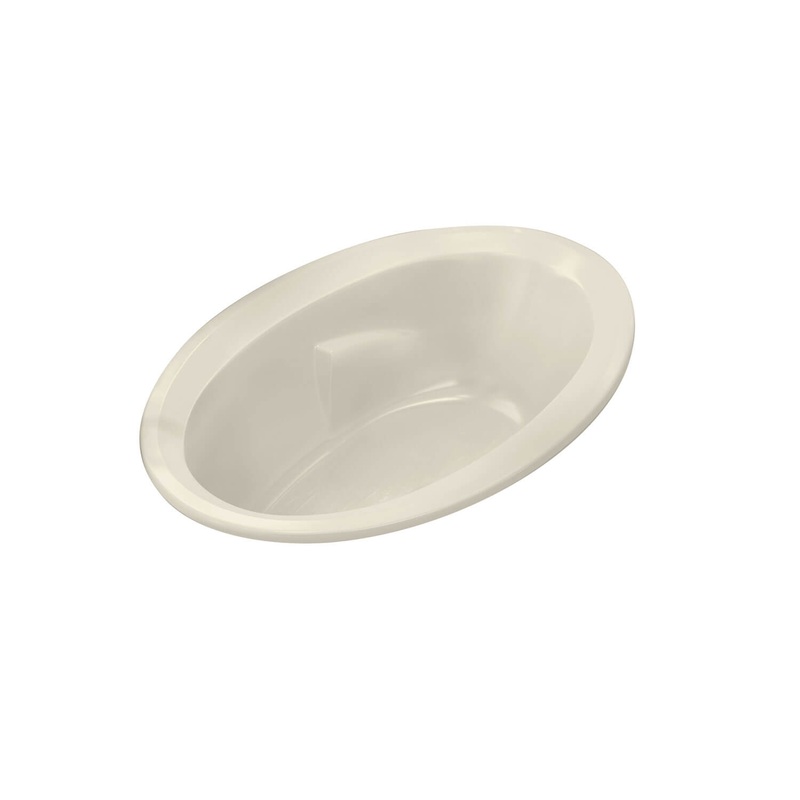 MAAX 100021-097-004 Twilight 60 x 42 Acrylic Drop-in End Drain Combined Whirlpool & Aeroeffect Bathtub in Bone