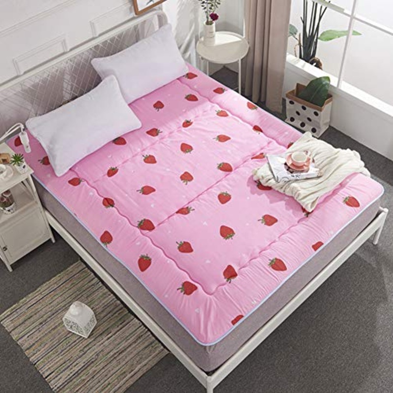 Nileco Materasso Trapuntato con Cinghie,Addensare Materasso Trapuntato Pieghevole Materasso Futon Morbido Coprimaterasso Tatami Stuoie Home,dormitorio Studentesco-e Gemello